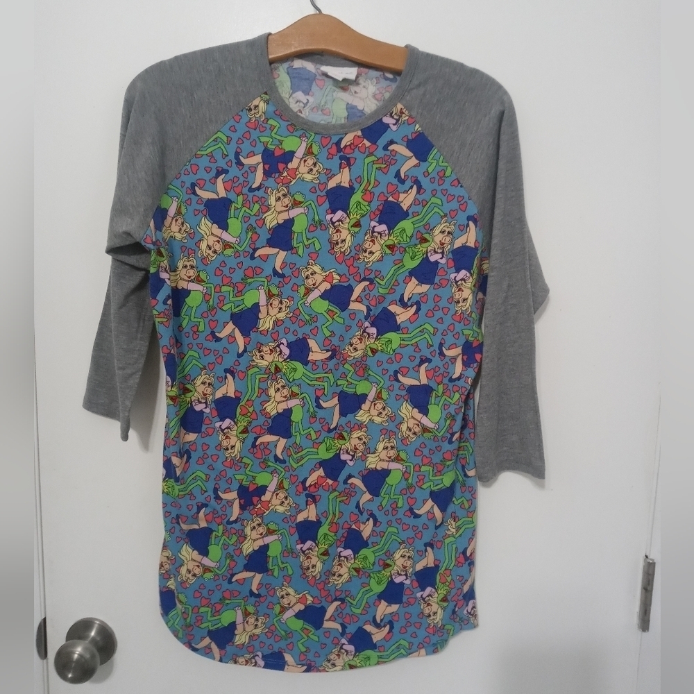Lularoe x Disney Simply Comfortable Miss Piggy and Kermit the frog Nightgown Tee